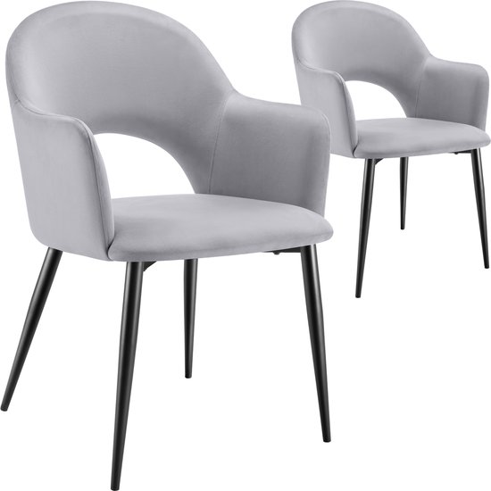 CangLong - Juego de 2 sillas de Comedor Modernas de Mediados de Siglo, sillas tapizadas para