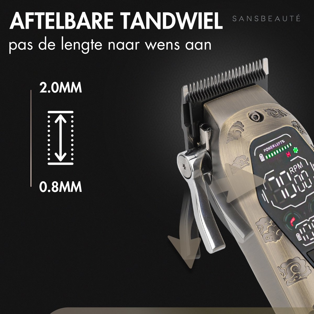 Sansbeauté Professionele Draadloze 2-in-1 Tondeuse thumbnail 2