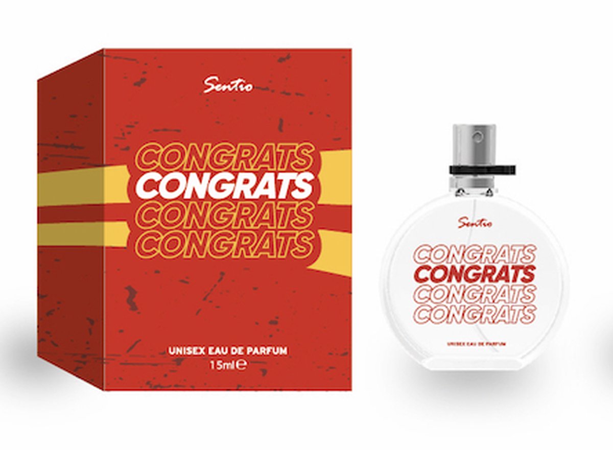 Goedkoopste Sentio Unisex Eau de Parfum - 15 ml - Congrats! - Parfum Geschenkverpakking | Perfect als klein cadeautje! - Mini Parfumcadeau