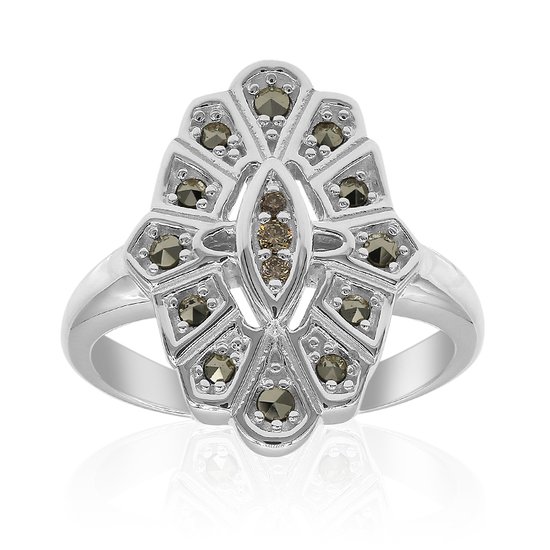 Schicker Argyle Rose de France Diamantring aus 14K Gold, 0,394ct
