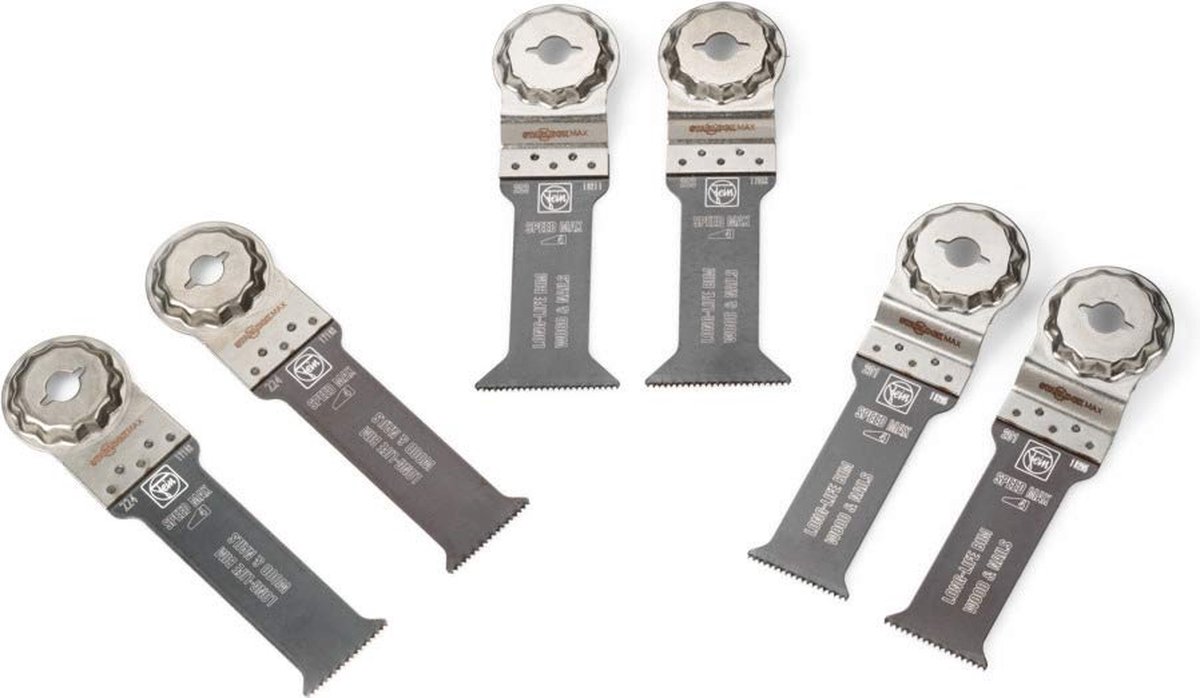 Extra Lange E-Cut Zaagbladen voor Multitools - Set van 6 voor Hout en Metaal
