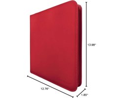 UltraPro 12-Pocket Zippered PRO-Binder Red