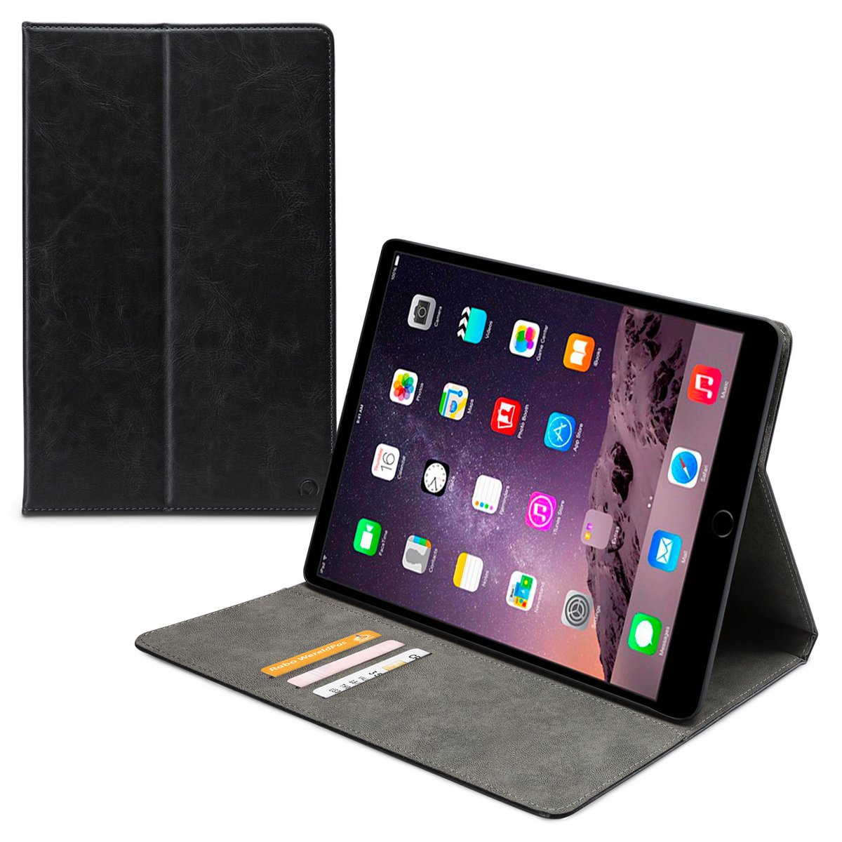 Mobilize Tablethoes geschikt voor Apple iPad 6 (2018) Hoes | Mobilize Premium Folio Bookcase - Zwart