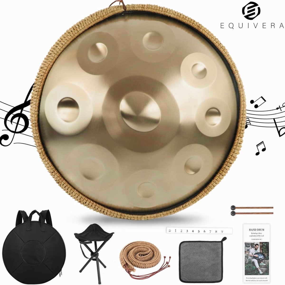 Equivera Handpan - Handpan Klankschaal - Handpan Drum - Tongue Drum