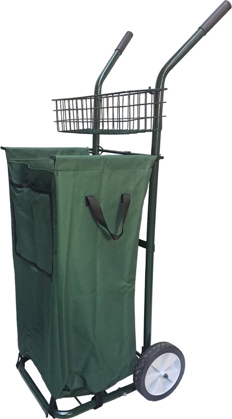 RedTools - SALE - Tuinafval verzamelaar - Tuinkar voor snoei en bladafval - Tuinhandkar met duurzame Zakhouder - Trolley - Tuinwagen - Licht van Gewicht, Sterk in gebruik - Superhandig