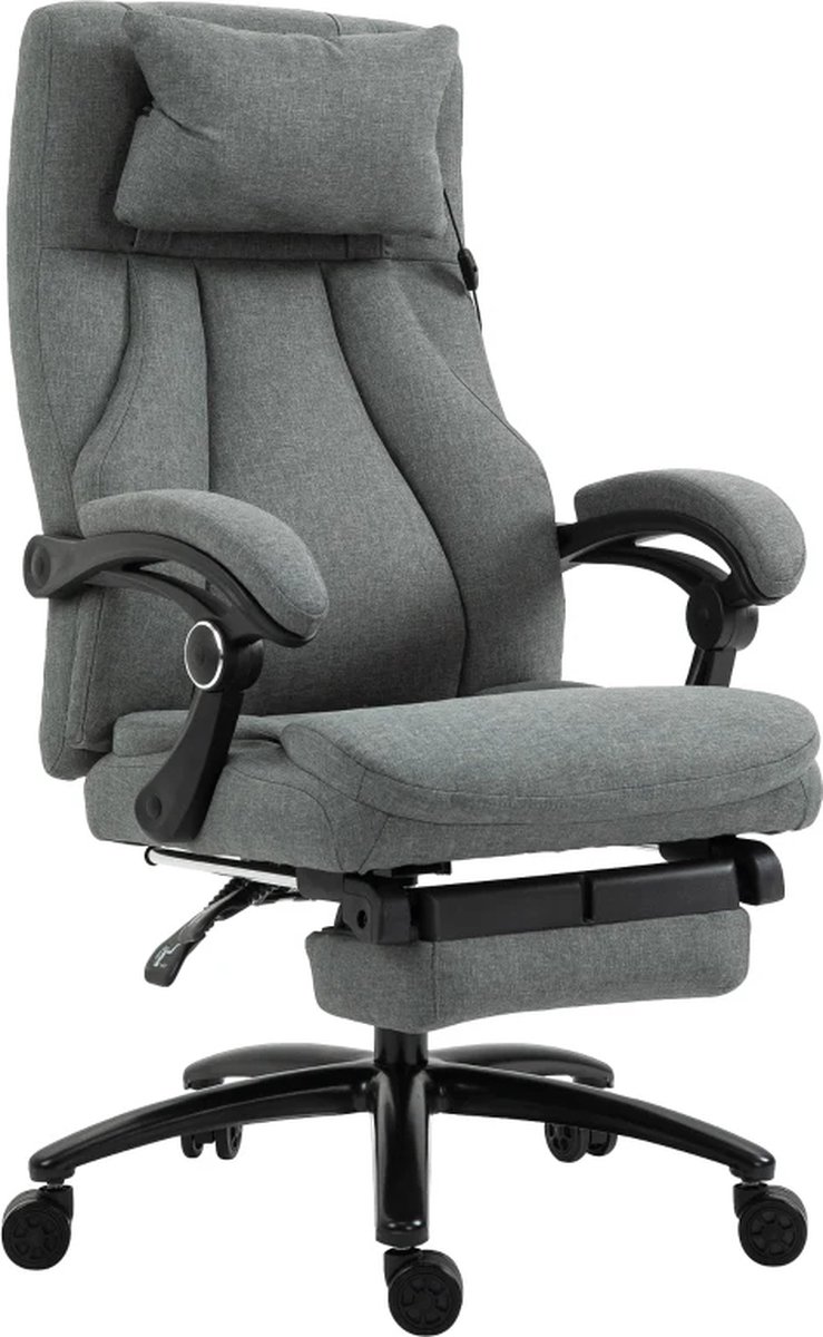 Massagestoel - Relaxfauteuil - Fauteuil - Stoel - Met Ligfunctie - Trilfunctie - Grijs