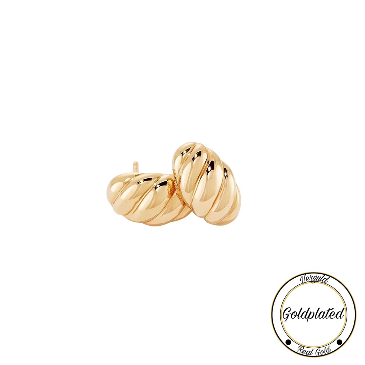 Soraro Bijenkorf Oorbel | Goldplated | Goudkleurig | Elegant | Soraro Dames Oorbel | Cadeau Voor Haar | Cadeau Voor Vriendin
