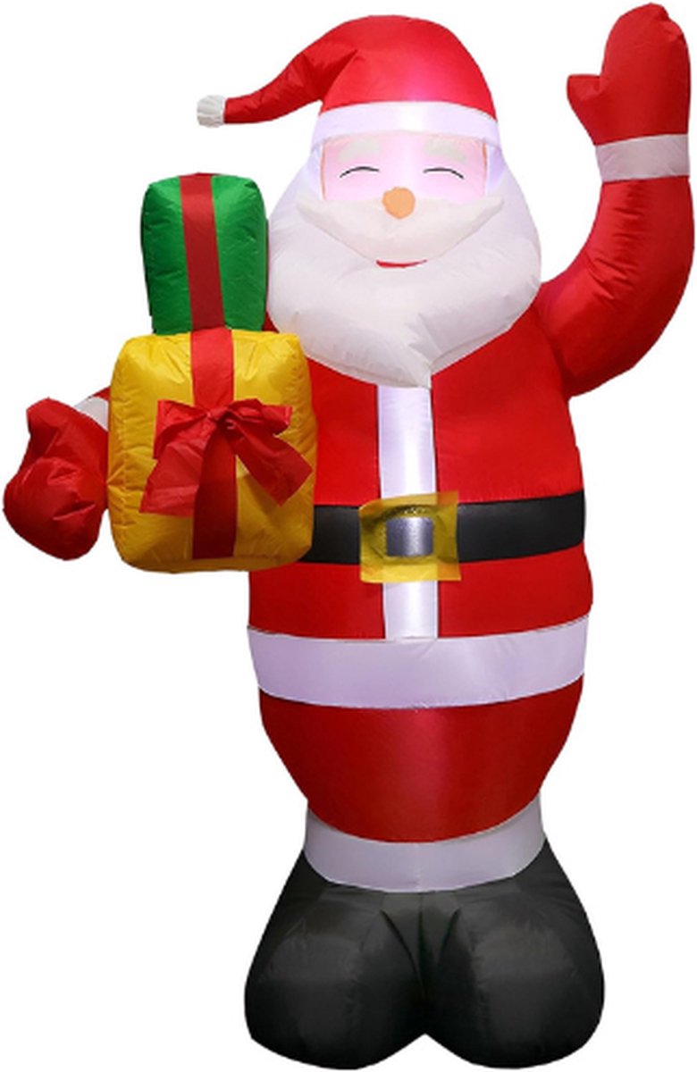 5 FT Kerst Opblaasbare Buitendecoraties - Kerstman met Felle Lichten - Kerstversiering voor Tuin, Gazon, Binnen, Buiten - Opblaasbare Kerstman voor Kerstdecoratie