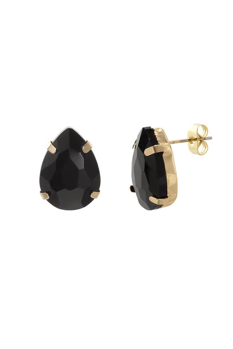 Yehwang - Oorstekers- Zwarte steen - 3 x 1.8 cm