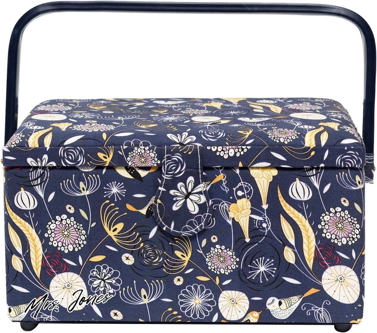 Mrs. Jones Naaimand - Medium - betoverd parkontwerp - 145 cm x 19 cm x 26 cm - Naai-opslag voor naai-accessoires en borduurgereedschap .
