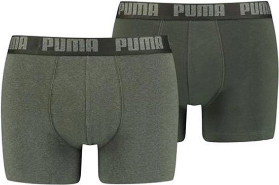 Puma - Basic Boxer 2-Pack - Ondergoed - S - Groen