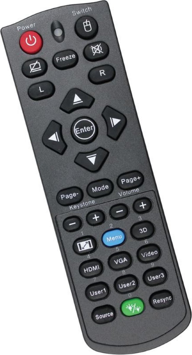 Afstandsbediening geschikt voor de OPTOMA DAEXSGZ beamer, vervangt J8947-0384-00 / J8947-0383-00