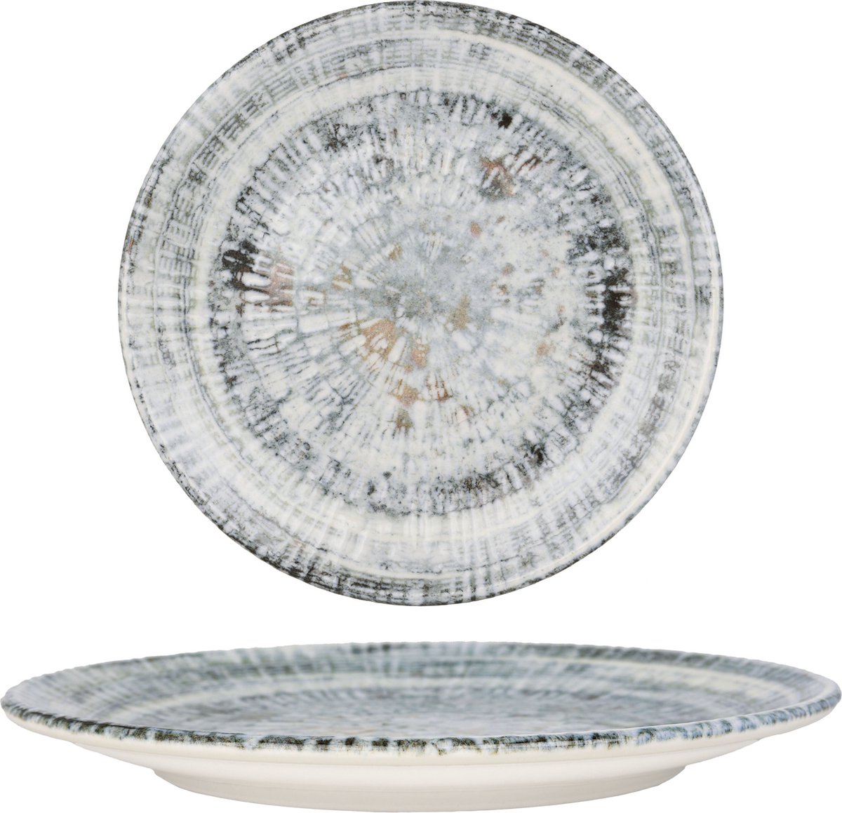 Bonna Dinerbord - Odette - Porselein - 25 cm - set van 6