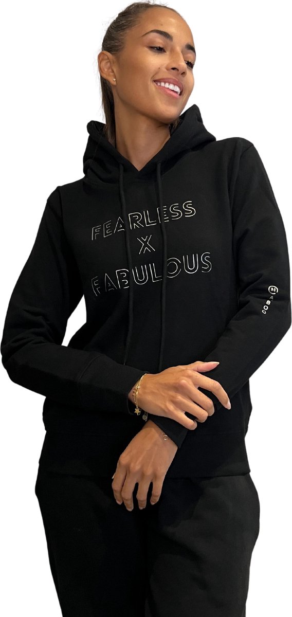 Zwarte huispak dames | Trainingspak | Joggingbroek | Joggingpak | capuchon | S | By Mamboo