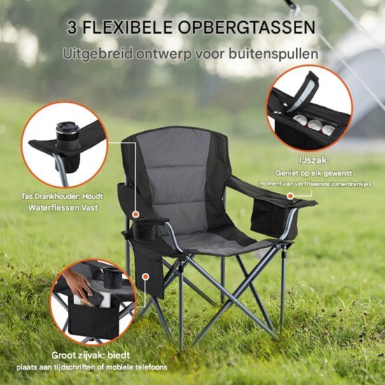 Campingstoel - Vouwstoel - Visstoel - Strandstoel - Opvouwbaar van Camp — afbeelding 3