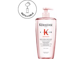 Kérastase Genesis Bain Hydra-Fortifiant Navulbare Shampoo - Versterkende en Hydraterende Anti-Haaruitval Shampoo voor Fijn, Verzwakt Haar - Voordeelverpakking Refillable 500 ml