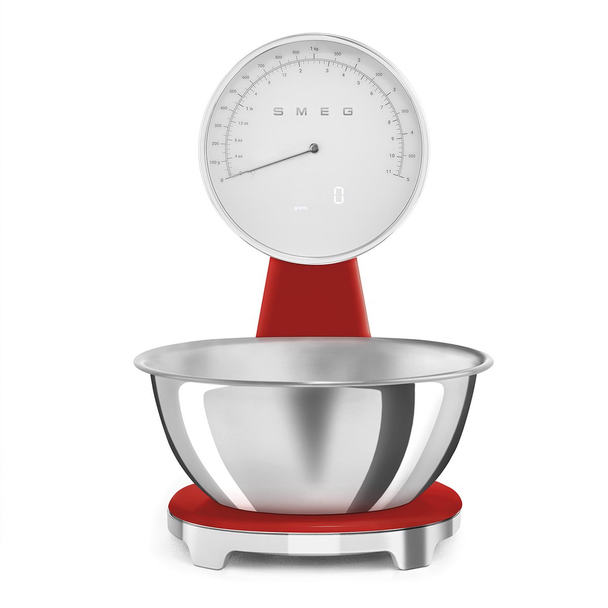 SMEG KSF01RDWW - Weegschaal - Analoog en digitaal - Rood