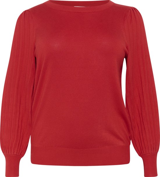 Kaffe Curve KCloni Knit Haut pour Femme -Haute Rouge