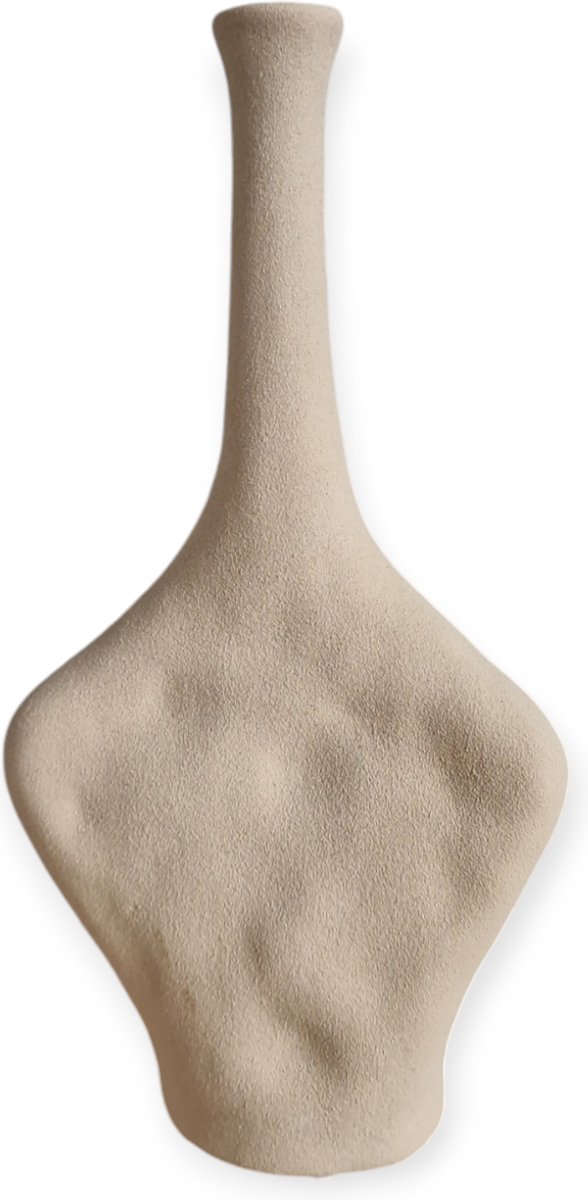 Daan Kromhout - Vaas - Indre Woods - Zand - Keramiek - 15x6x30cm
