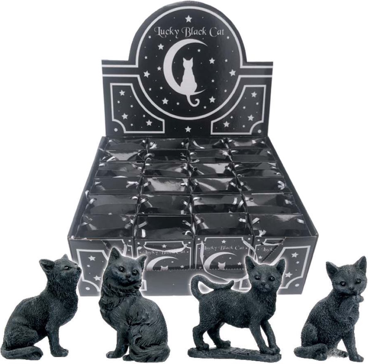 Lucky Black Cats Figuur 9cm (Display van 24)