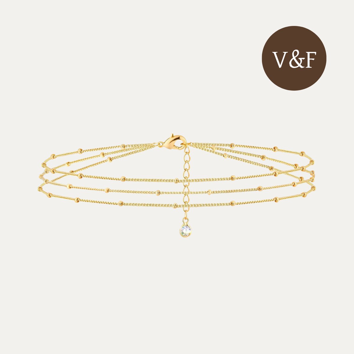 V&F Armband dames goudkleurig - Armband dames - Armbandjes dames - Sieraden
