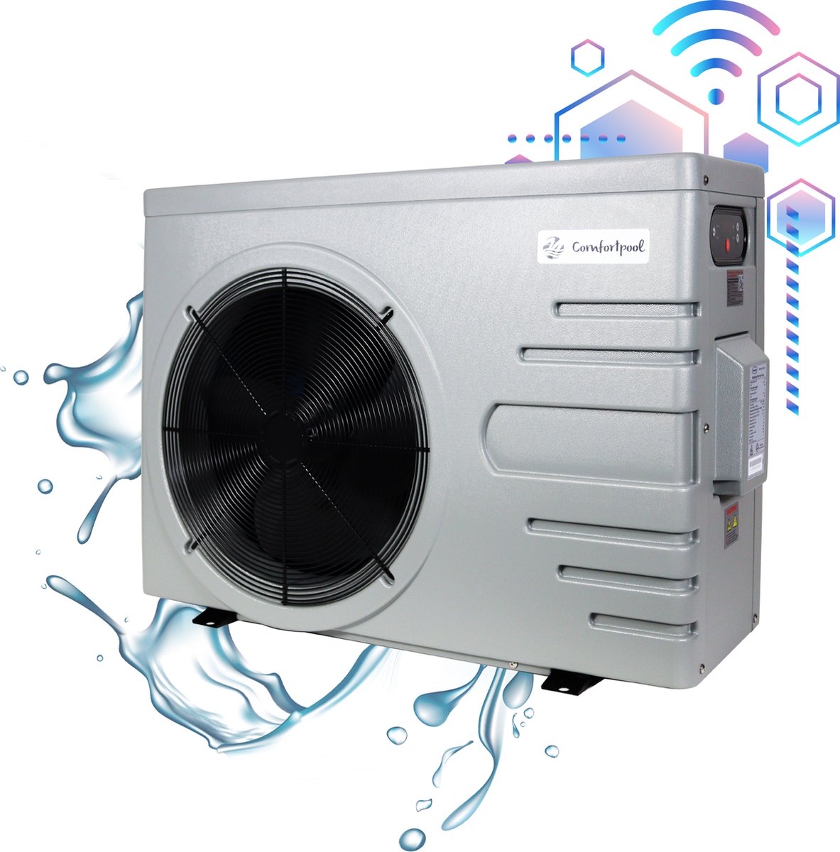 Comfortpool Zwembad warmtepomp Inverter Pro 17 | Slimme energiebesparende warmtepomp | Inverter technologie voor variabel vermogen | Tot 75.000 liter | 16,5 kW