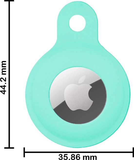 Étui adapté pour étui porte-clés Apple AirTag Pendentif en Siliconen - Étui adapté pour étui porte-clés pendentif Apple AirTag - Turquoise - 4 PACK