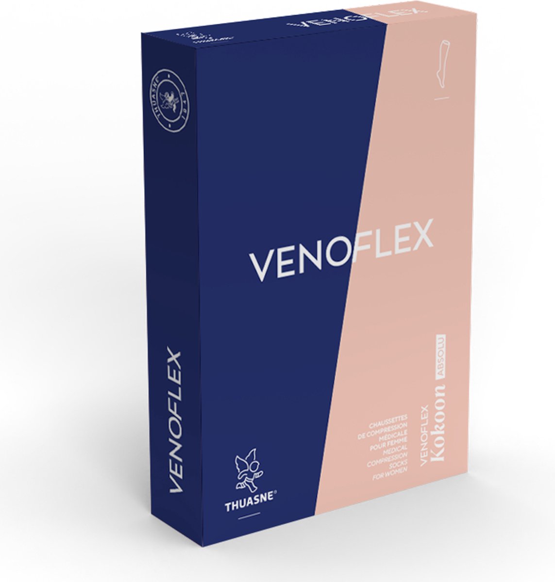 Thuasne Venoflex Kokoon Absolu - Steunkousen Vrouwen - Compressiekousen - Klasse 2 - Beige - Lengte: Normaal-Maat 3