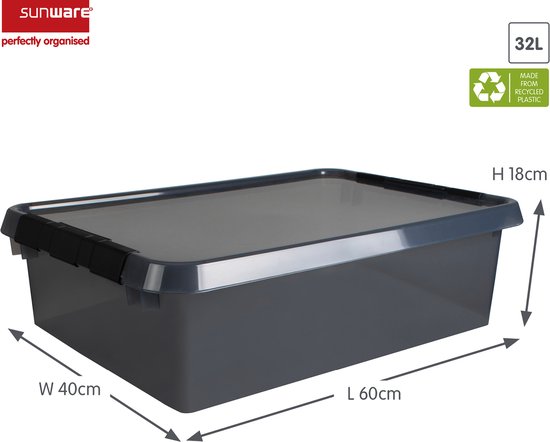 Lot De 3 Boîtes De Rangement Transparentes 6L - Empilables, Avec Couvercle Clip - Pour Organisation Maison, Bureau - 3