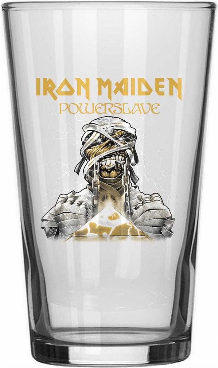 Iron Maiden Powerslave Unisex Bierglas - helder - Standard