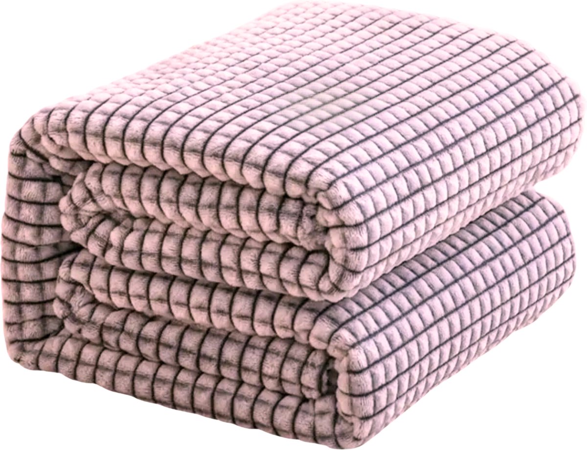Pazzo Goods Fleece Deken Secco – Plaid – Deken – Fleece Plaid – Deken voor de Bank – Rood – 150x200cm – Warm en Zacht – Bed of woonkamer decoratie – Comfortabele Dekens en Plaids – Cadeau