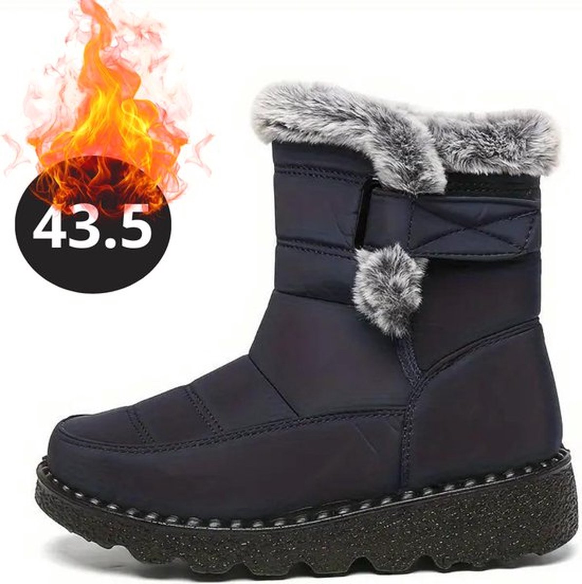 Nivard Snowboots Sneeuwschoenen Sneeuwboots Heren Wintersport Ski Skischoenen – 43.5 Buiten Antislip Winter Blauw