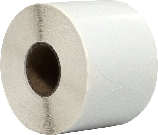 500 Etiketten Rond Wit 50 mm op Rol - Sluitzegel - Markeringspunten ...