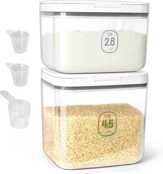 KADAX Set van 2 inmaakpotten, 4 liter, met fi100 mm schroefdeksel, ideaal voor komkommers, kombucha, kimchi, brede mond voor beitsen, fermenteren (zwart deksel, 2 stuks KADAX Set van 2 inmaakpotten, 4 liter, met fi100 mm schroefdeksel, ideaal voor komkommers, kombucha, kimchi, brede mond voor beitsen, fermenteren (zwart deksel, 2 stuks