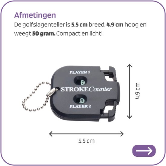 Golf Accessoires - Golfballen Golf Slagenteller - Scoreteller Golf van Relaxdays — afbeelding 2
