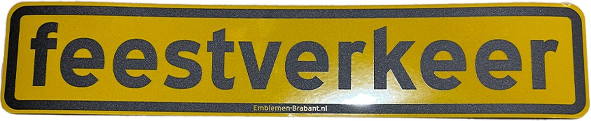 Feestverkeer - Sticker - Werkverkeer - Reflecterend - Emblemen Brabant