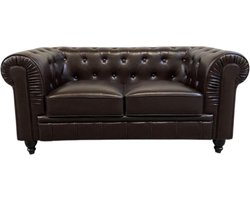 Chesterfield Bank - 2 Zits - Bruin mokka - Leer - Sofa Chesterfield Bank - 2 Zits - Bruin mokka - Leer - Sofa