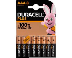 Batterijen Extra Life AAA 8 stuks | Duracell Plus batterij - 8-pack - Alkaline