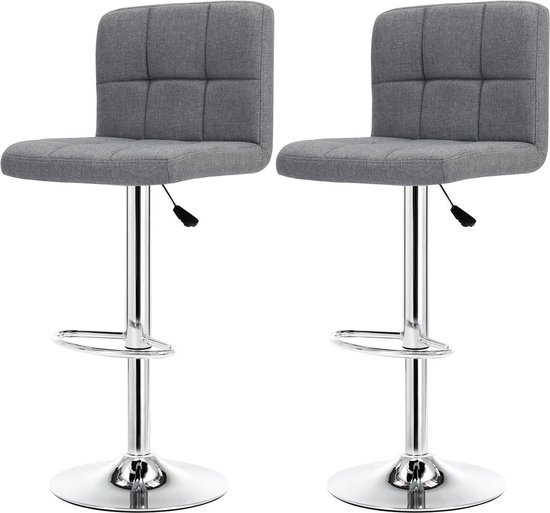 chairus Lot de 2 Tabourets de Bar en Velours Haut Tabourets de Comptoir