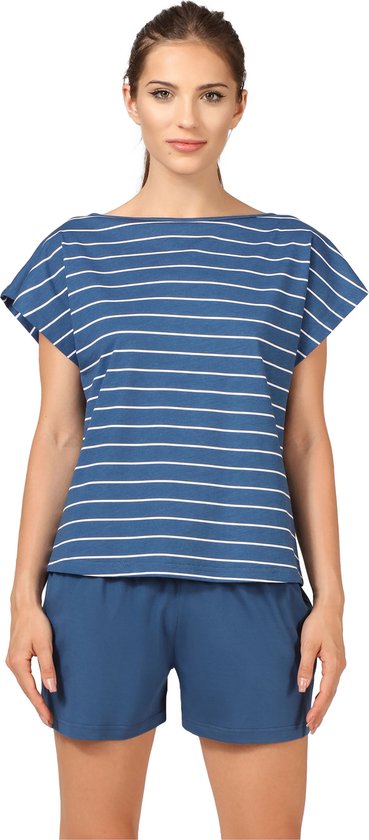 Bellivalini Dames Pyjama - Korte mouwen - Korte broek - Katoen - BLV-BLV50-174-PJ - Noord Wit - M