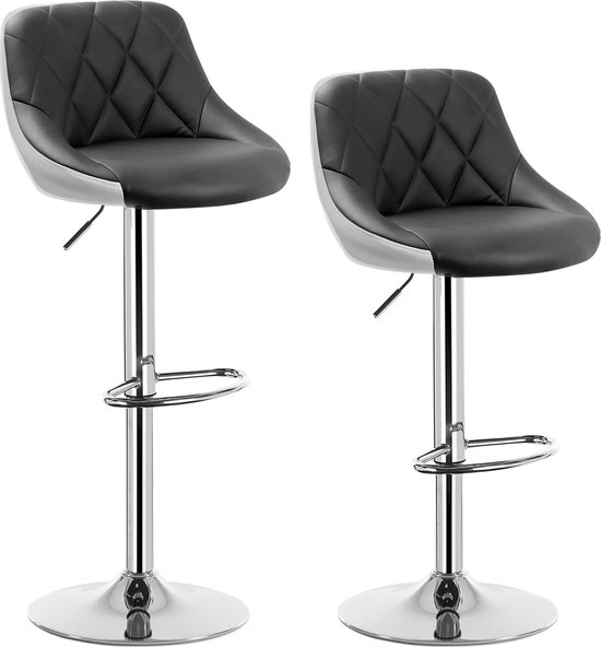 WOLTU 2 X Barkrukken Zitting In Kunstleer En Metalen Draaibaar Verstelbaar Barstoelen Donkerbruinbh113dbr 2706844335