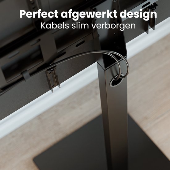PERLEGEAR TV Stand, TV Floor Stand for 30-70 Inch Flat & Curved TVs up to 50 kg with Slope, TV Stand with Height Adjustable, TV Stand with Swivel, Max VESA 600 x