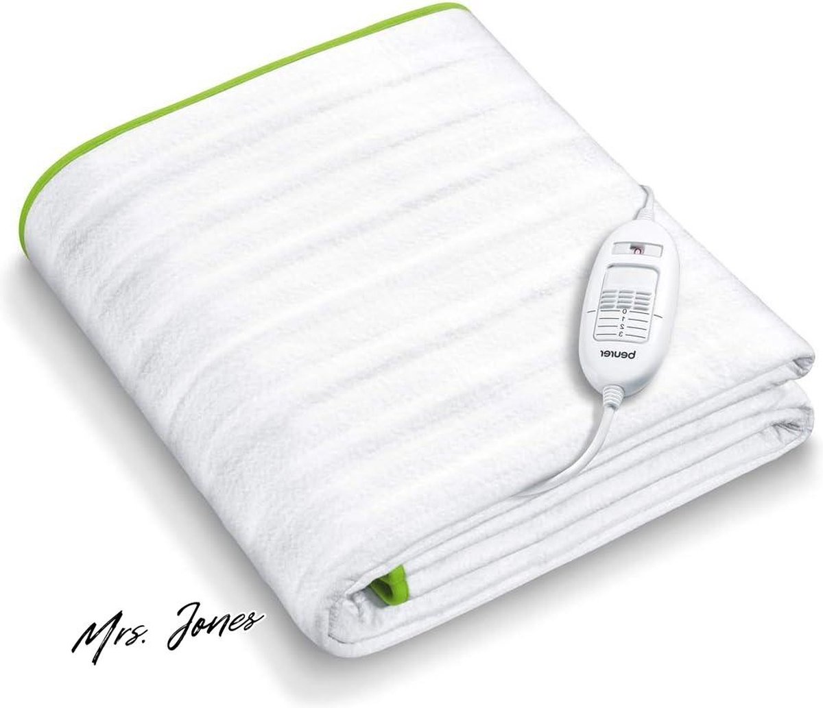 Mrs. Jones Verwarmd onderbed TS 15 - automatisch veiligheidssysteem - zacht fleece - 3 temperatuurniveaus - eenvoudige bevestiging - matras - wasbaar op 30° - 150 x 80 cm .