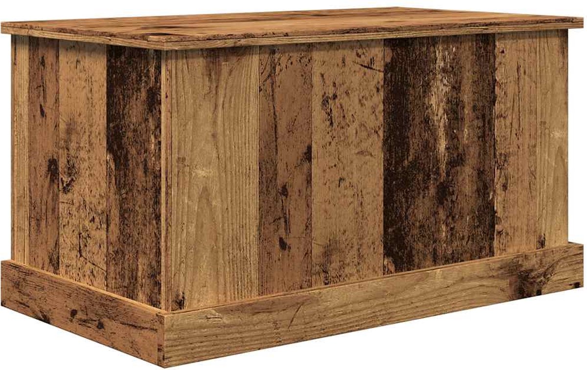 vidaXL - Opbergbox - 70x40x38 - cm - bewerkt - hout - oud - houtkleurig