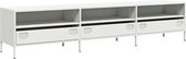 vidaXL - Meuble TV - 202x39x43,5 - cm - laminé à froid - acier - blanc