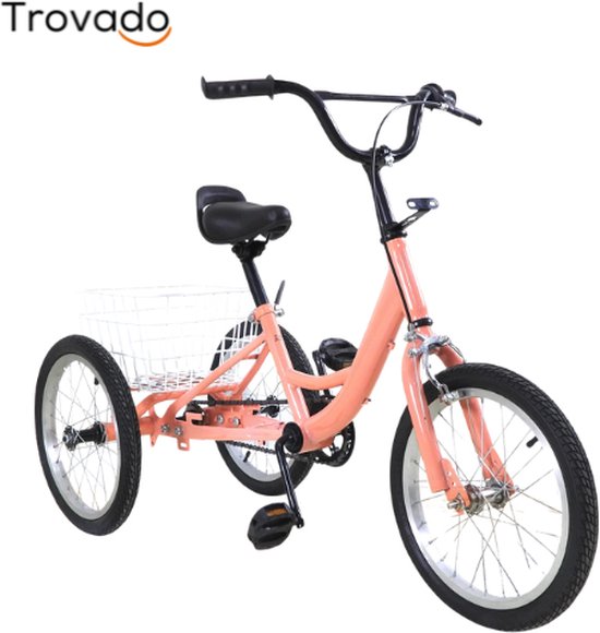 HOMCOM kinderdriewielfiets driewieler met rugleuning platformfiets voor kinderen 3-5 jaar HOMCOM kinderdriewielfiets driewieler met rugleuning platformfiets voor kinderen 3-5 jaar