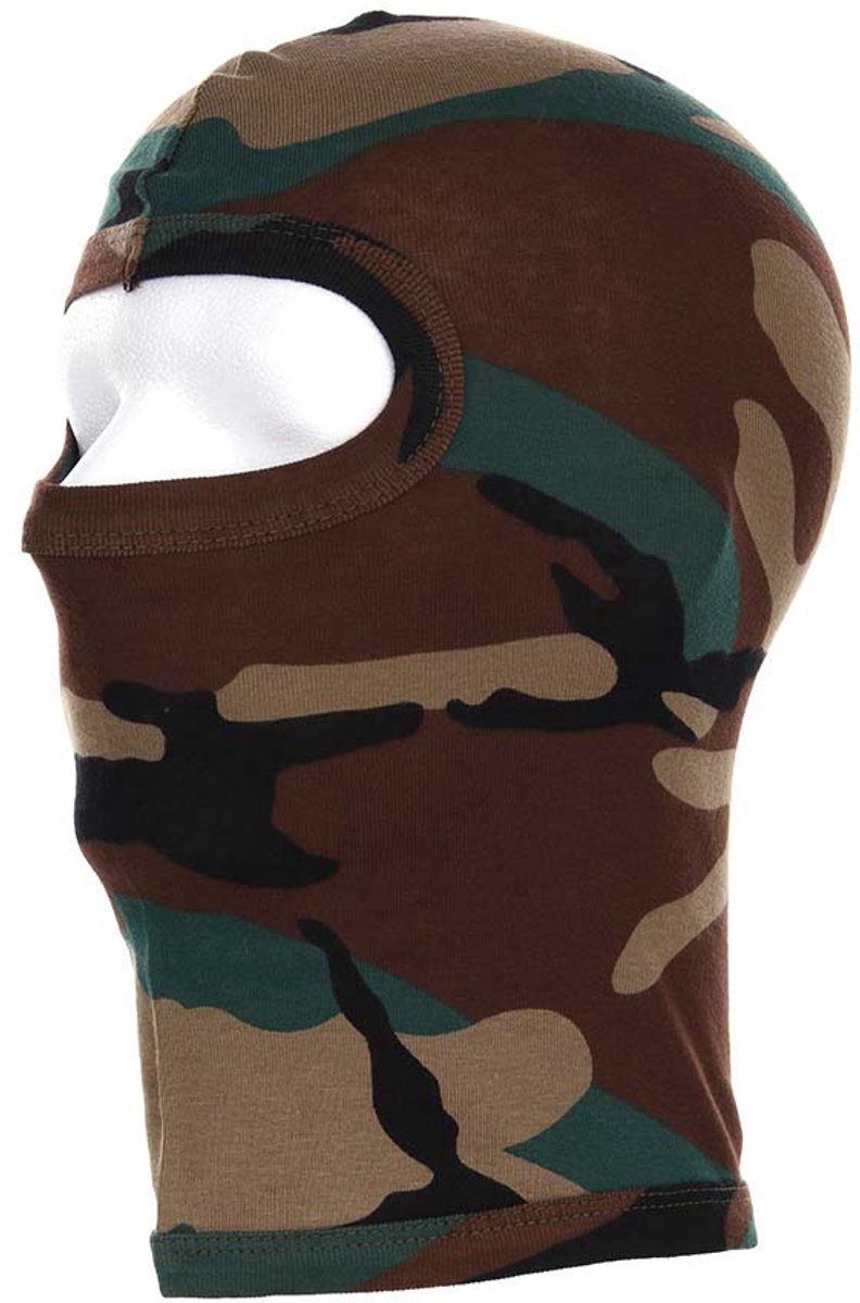 Fostex helm bivakmuts Recon 1 gat katoen Woodland Camo Aop