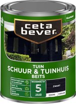 Cetabever - Tuinbeits Schuur & Tuinhuis Dekkend - Zwart - 750 ML