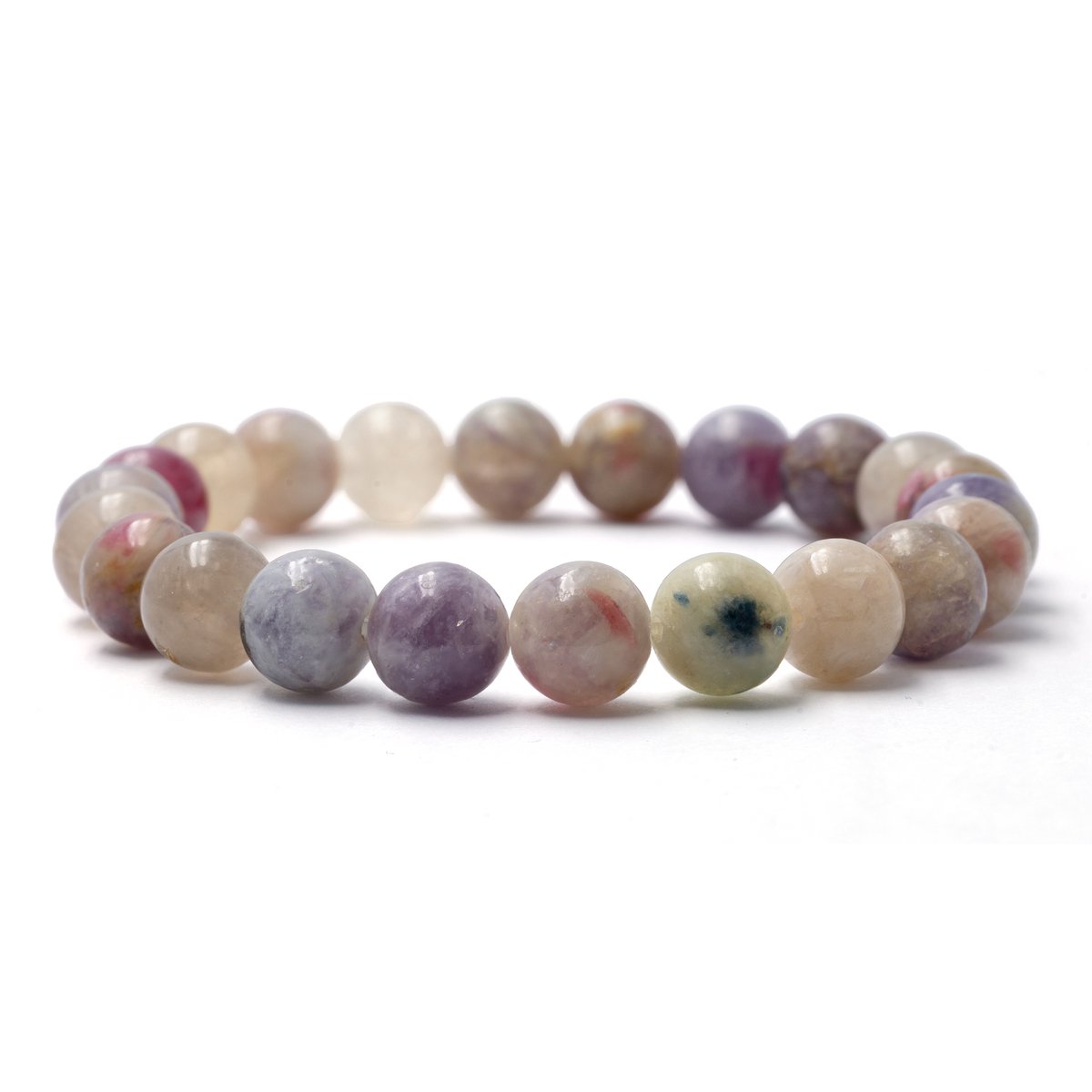 Bixorp Gems Roze Toermalijn Edelstenen Armband - Gepolijste Edelsteen Kralenarmband - Tourmaline