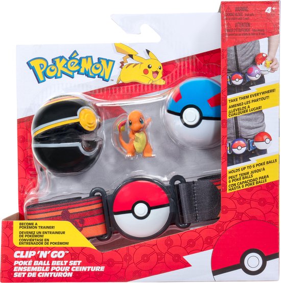 Pokémon - Clip 'N' Go Poke Ball Belt Set Charmander